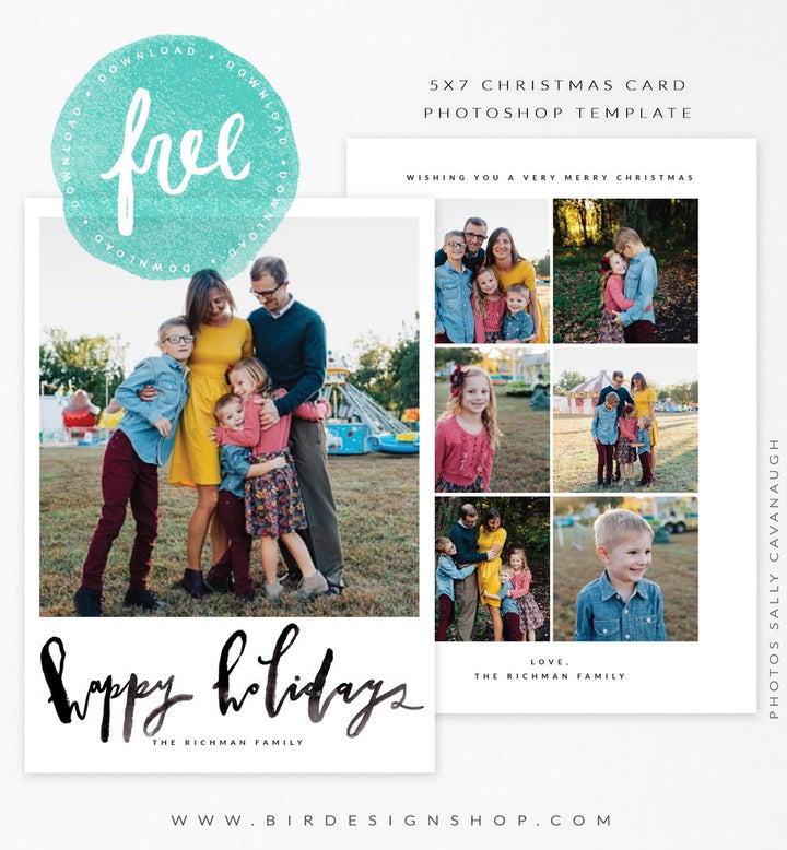 November freebie - 5x7 Christmas card template