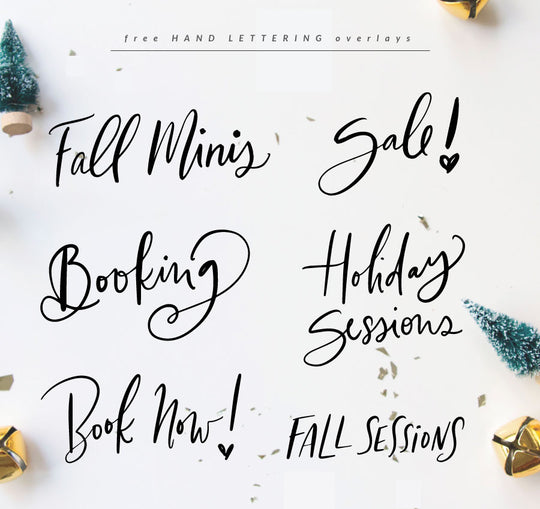 September FREEBIE - Booking Overlays Handlettering style