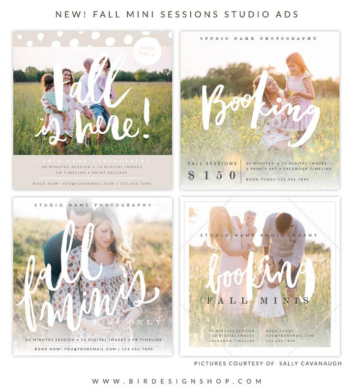 New FALL mini sessions ad templates