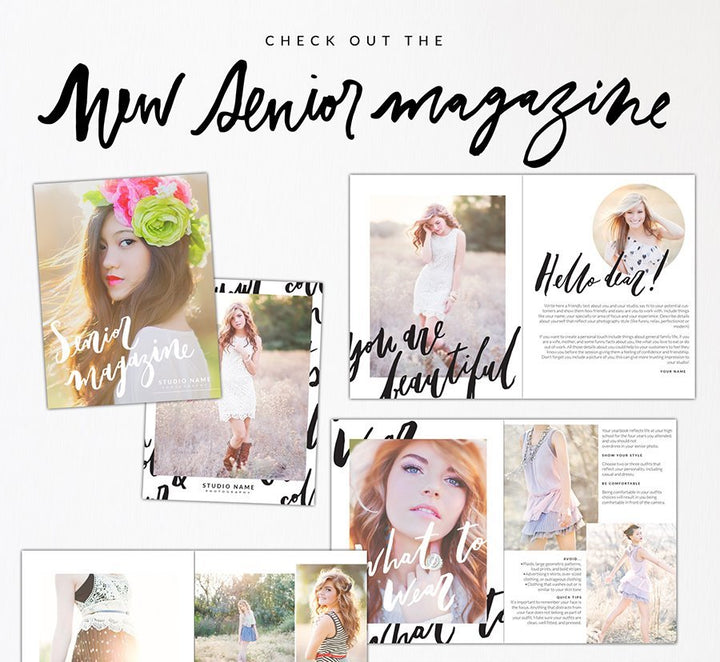 NEW Photography Senior Magazine template