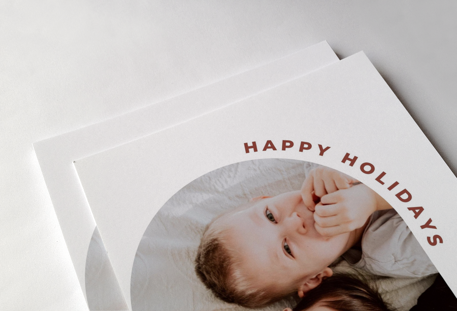 Digital Photo Arch Christmas Card Template for Canva - NG11