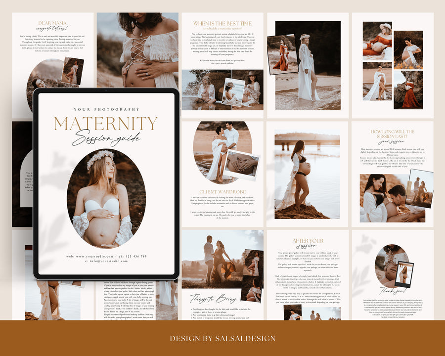 Maternity Session Style Guide CANVA & Photoshop Template, Maternity Session Photography Welcome Guide, Maternity Session Canva Guide - MG044