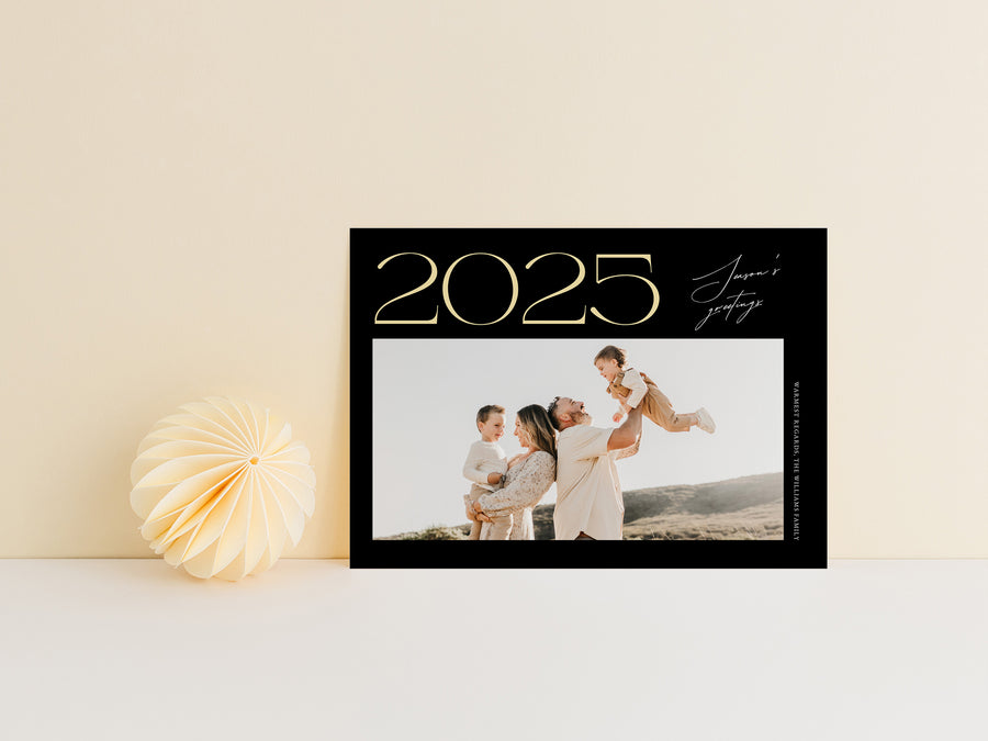 2025 Holiday Family Photo Card Template - CD534