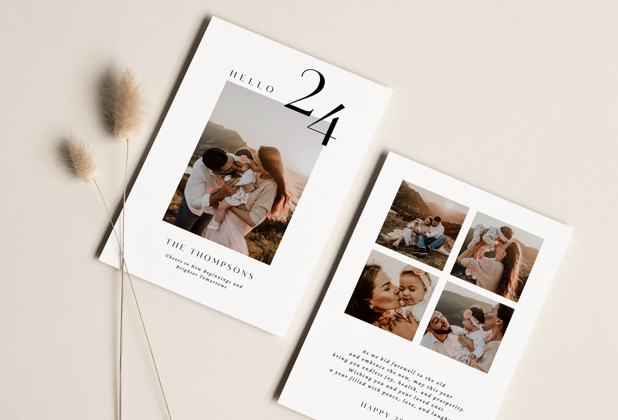 Customisable New Year Card Template for Canva - NG32