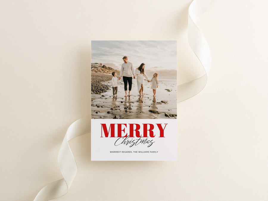 Merry Christmas Family Photo Card - CD533