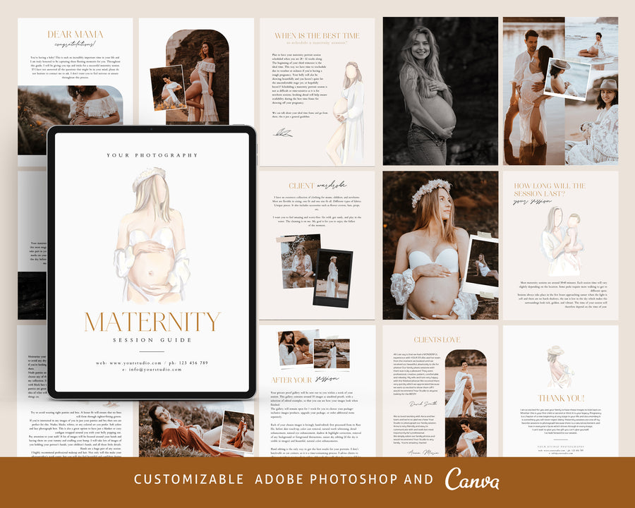 Maternity Session Style Guide Canva & Photoshop Template - MG050