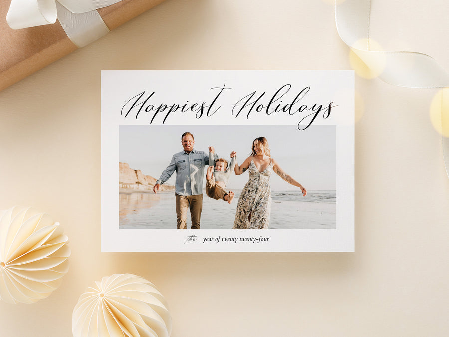 Happiest Holiday Family Photo Card Template - CD526