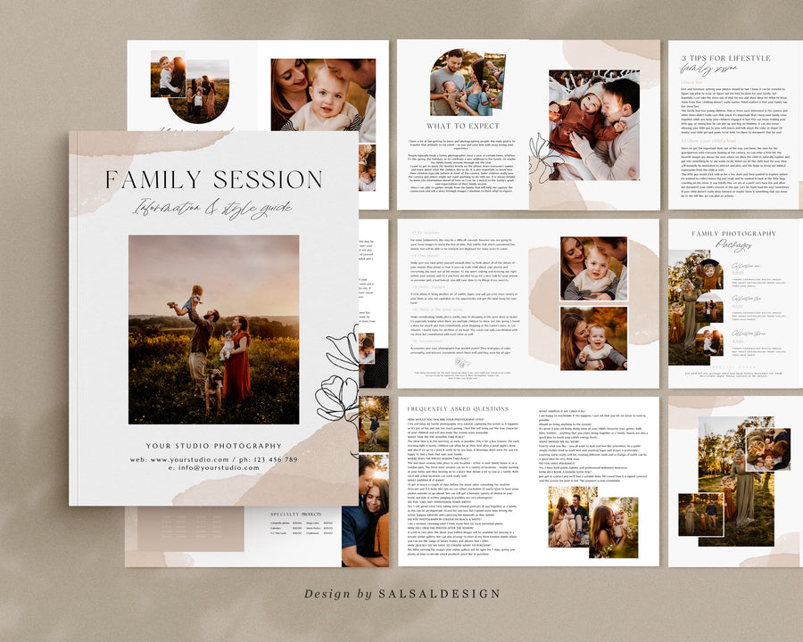 Canva Family Photography Style Guide, Photography Welcome Guide, Photographer Pricing Template, Client guide for photographers, Family Session - MG041