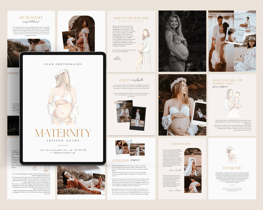 Maternity Session Style Guide Canva & Photoshop Template - MG050