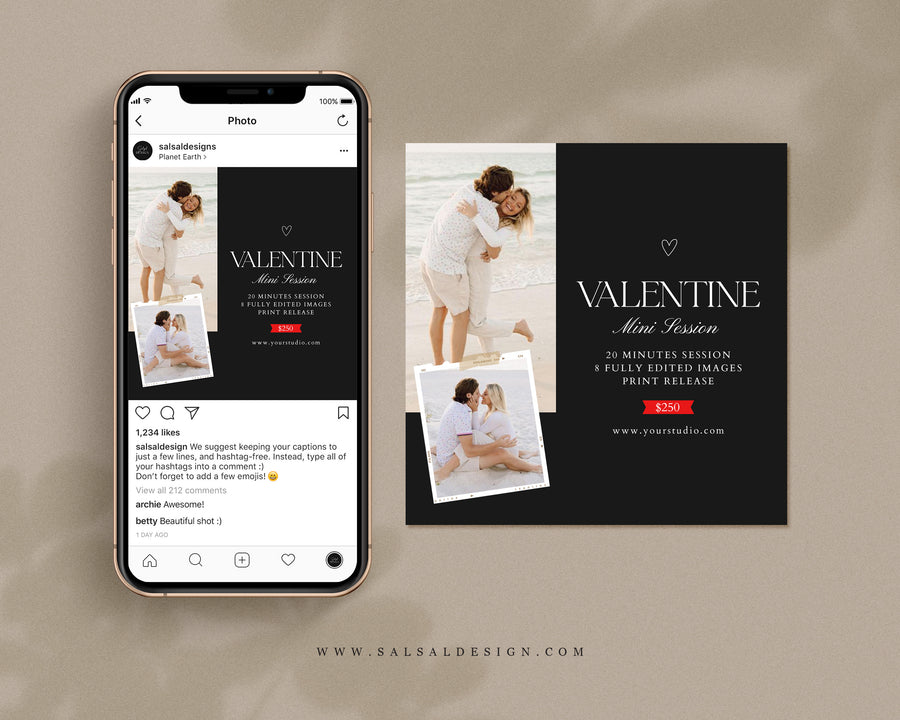 Valentine Minis Canva Template For Photographers - MINI465