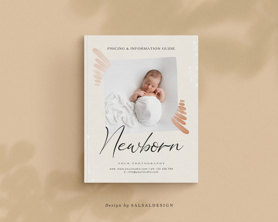 Newborn Photographer Welcome Guide Template, Canva Photography Magazine Template, Newborn Session Prep Guide, Photoshop Marketing What to wear- MG032