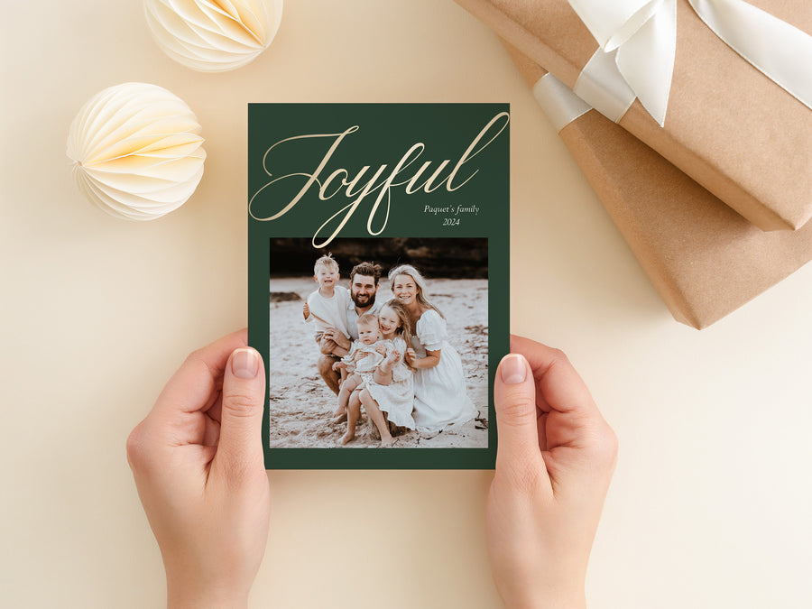 Joyful Holiday Photo Card Template - CD530