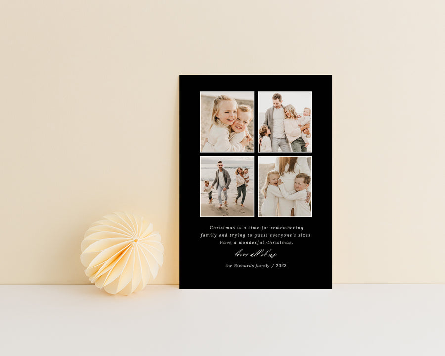 Merry Christmas Card Template, Christmas photo card Template, Canva Template,Minimalist Holiday Card Template,Photography Photoshop Card 5x7 - CD480