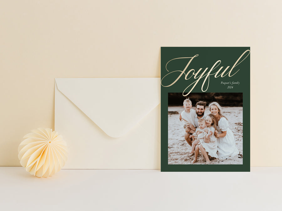 Joyful Holiday Photo Card Template - CD530