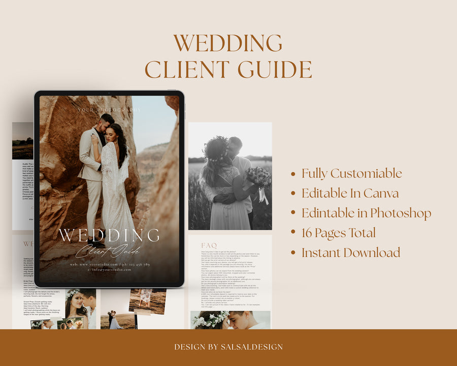 Wedding Price Guide, Photography Pricing Guide Wedding Magazine Template, Pricing Brochure,Price List, Photographer Client Guide with content - MG047