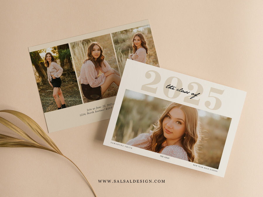 Class Of 2025 Senior Graduation Invitation Template - G464