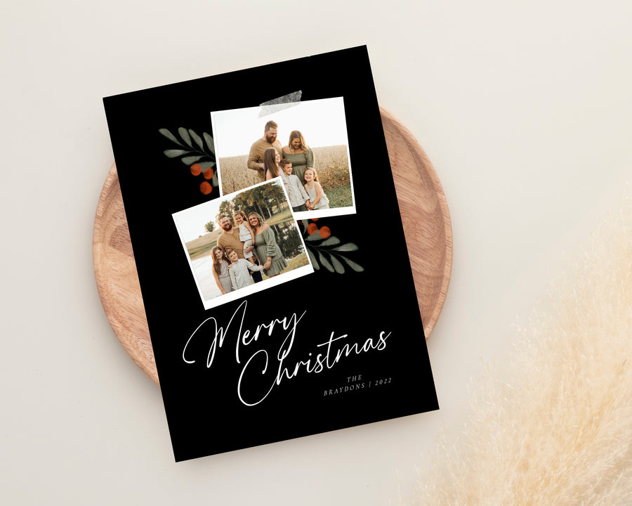 Berry Blossom - Christmas Card Template - CD455