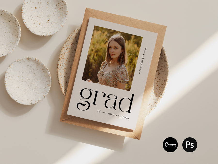 Graduation Bundle - Announcement, Invitation, Thank You Card & IG Story Templates - G445