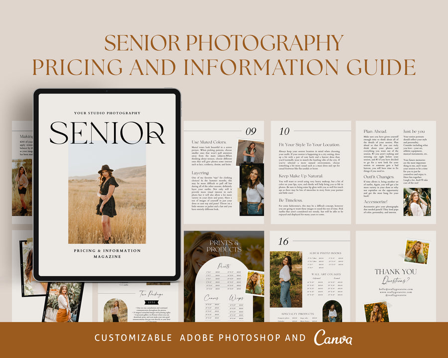 Graduation Photography Welcome Guide Template - MG079