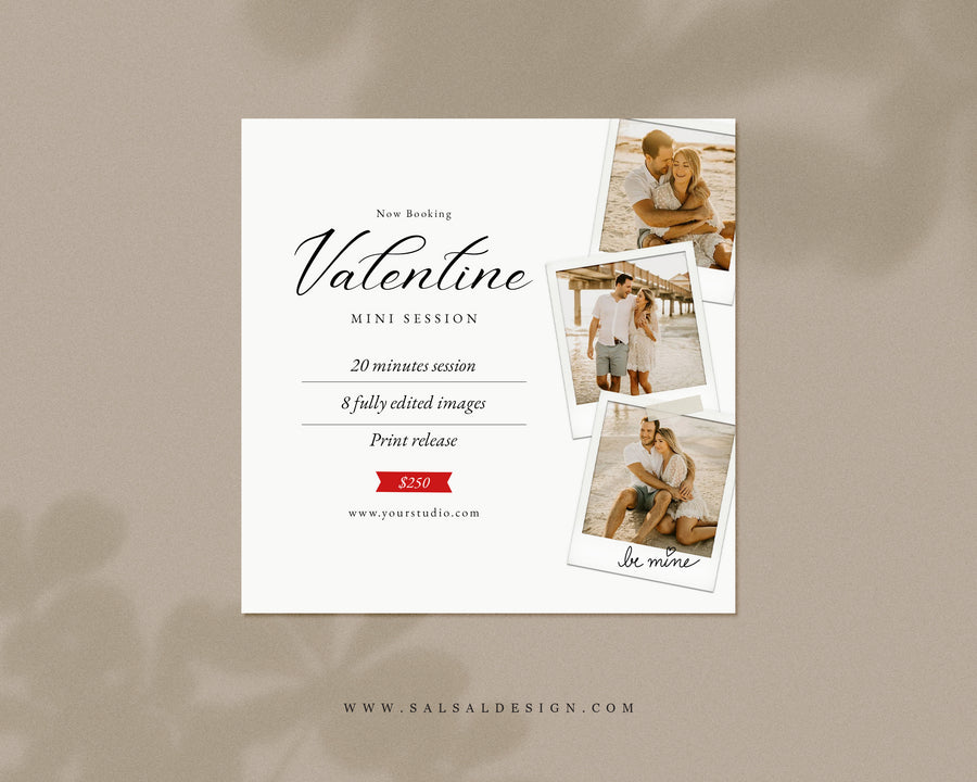 Valentine Mini Session Template for Photographers - MINI467