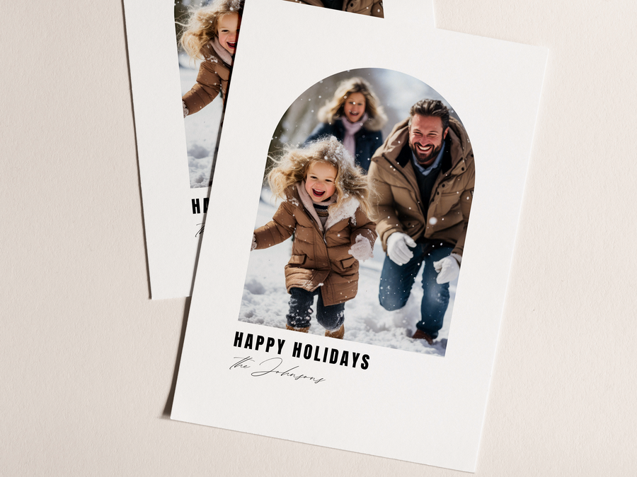 Photo Arch Christmas Card Template for Template - NG22