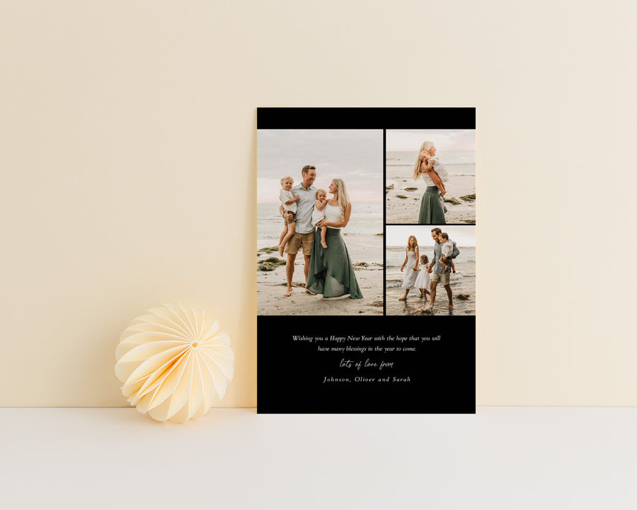 Family Christmas Card Template, Printable Merry Christmas Photo Card Canva Template, Holiday Card Template, 5x7 Photoshop Holiday Photo Card - CD494