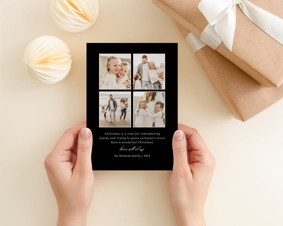 Merry Christmas Card Template, Christmas photo card Template, Canva Template,Minimalist Holiday Card Template,Photography Photoshop Card 5x7 - CD480