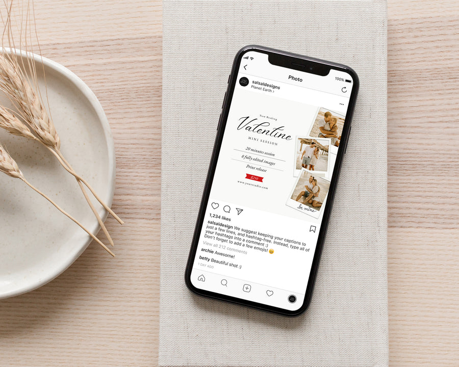 Valentine Mini Session Template for Photographers - MINI467