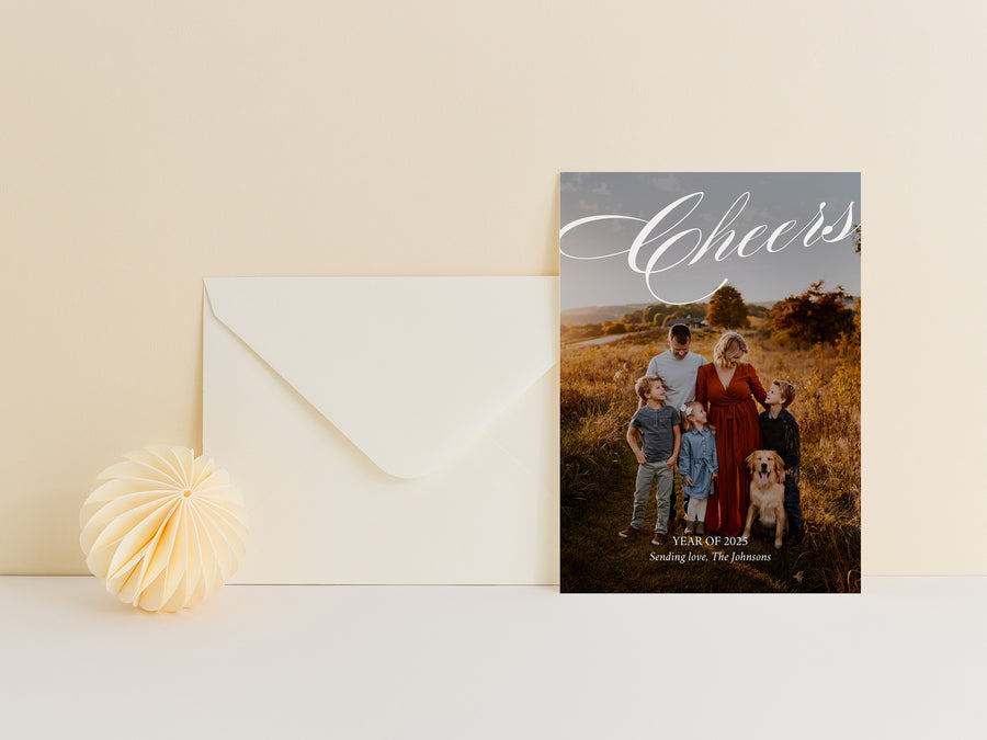 Cheers Holiday Photo Card Template - CD531