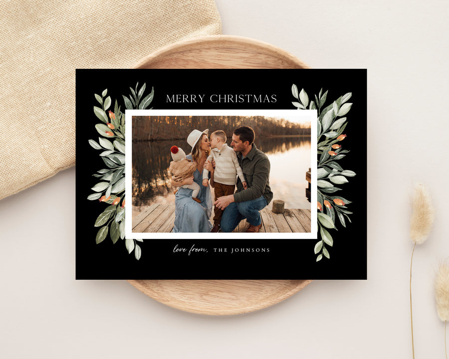 Editable Christmas Canva & Photoshop Card Template, Christmas Editable Card, Christmas Printable Card, Christmas Editable Photo Card - CD457