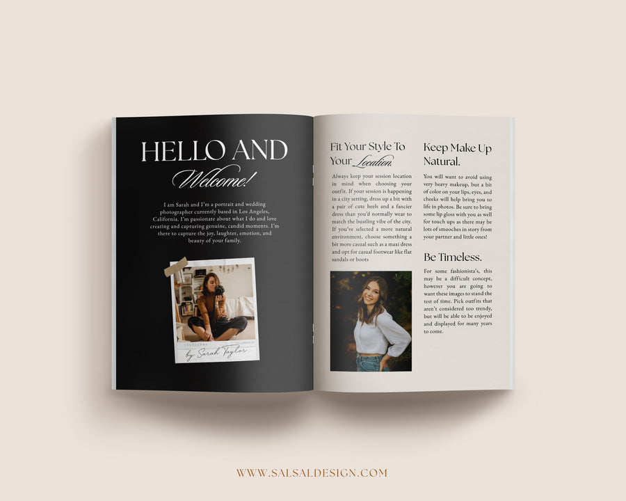 Graduation Photography Welcome Guide Template - MG081