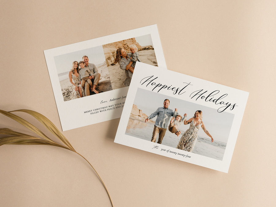 Happiest Holiday Family Photo Card Template - CD526