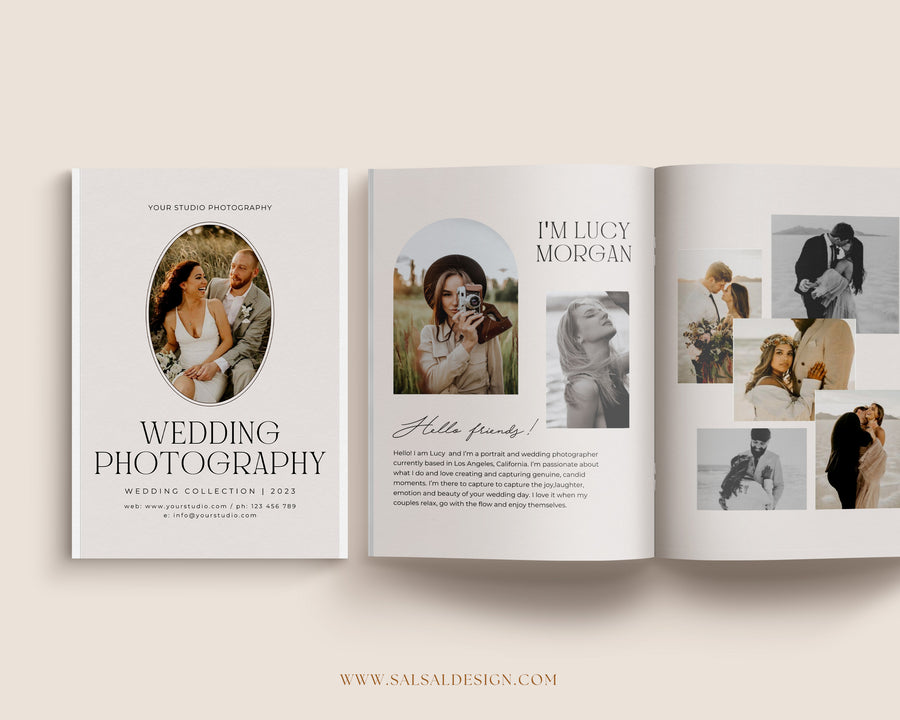 Wedding Magazine Template Canva and Photoshop, Wedding Welcome guide, Wedding Price Guide list, Pricing Brochure, Photographer Client Guide - MG072