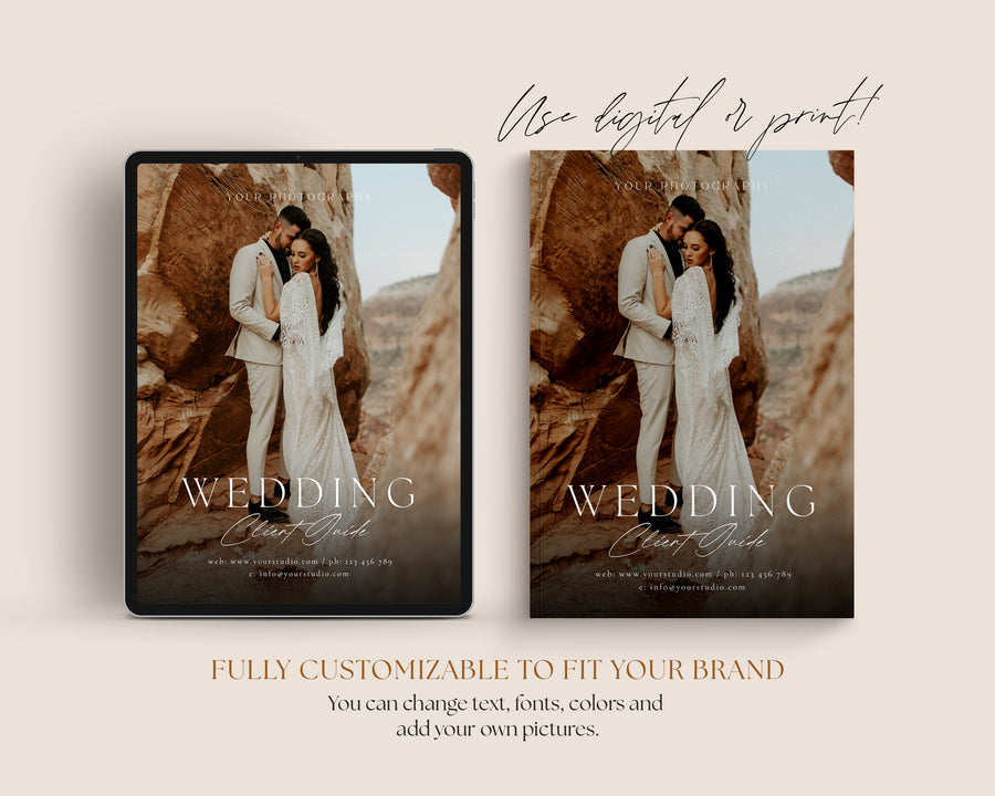 Wedding Price Guide, Photography Pricing Guide Wedding Magazine Template, Pricing Brochure,Price List, Photographer Client Guide with content - MG047