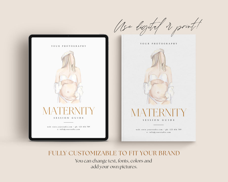 Maternity Session Style Guide Canva & Photoshop Template - MG050