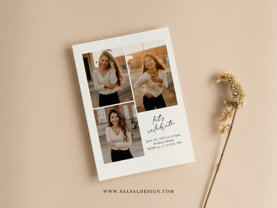 Graduation Bundle - Announcement, Invitation, Thank You Card & IG Story Templates - G444