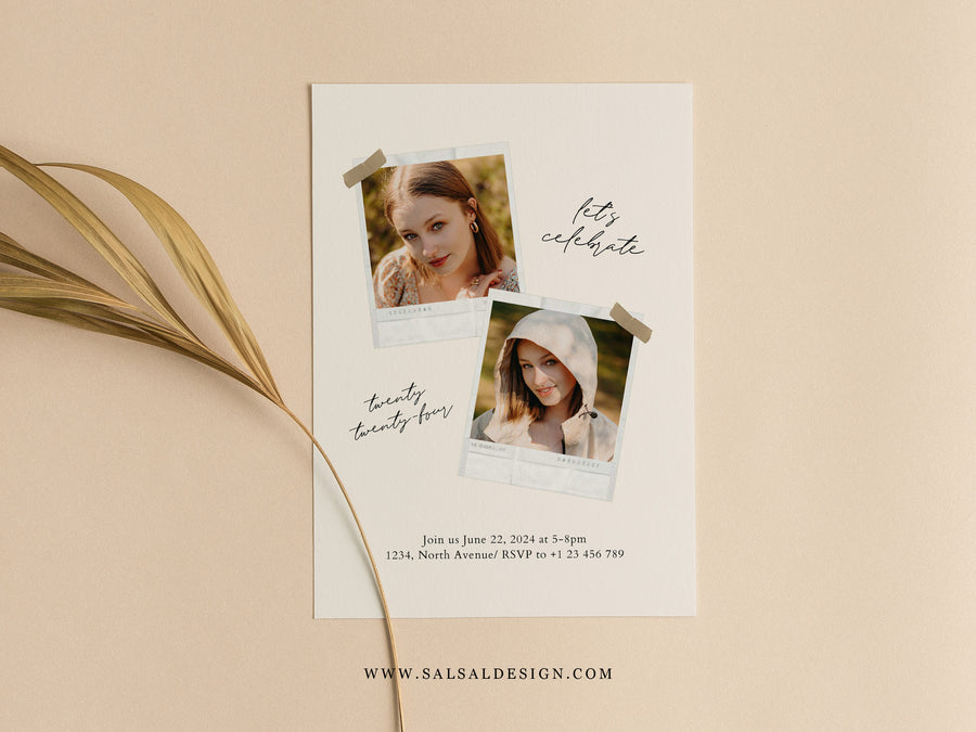 Graduation Bundle - Announcement, Invitation, Thank You Card & IG Story Templates - G445