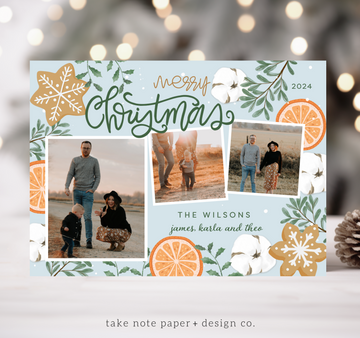 Southern Charm Christmas Card Template for Canva - TNCP133