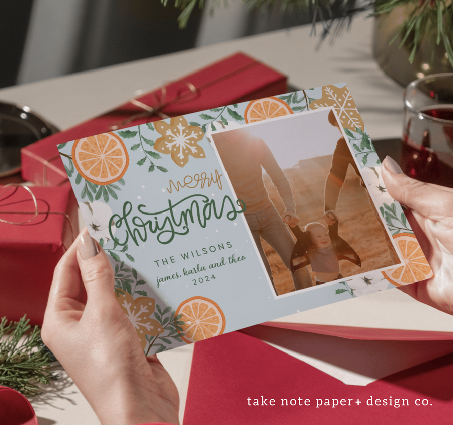 Southern Charm Christmas Card Template for Canva - TNCP133