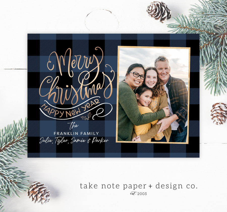 Script Delightful Greeting Christmas Card Template for Canva - TNPC135