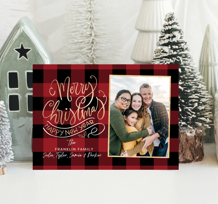 Script Delightful Greeting Christmas Card Template for Canva - TNPC135