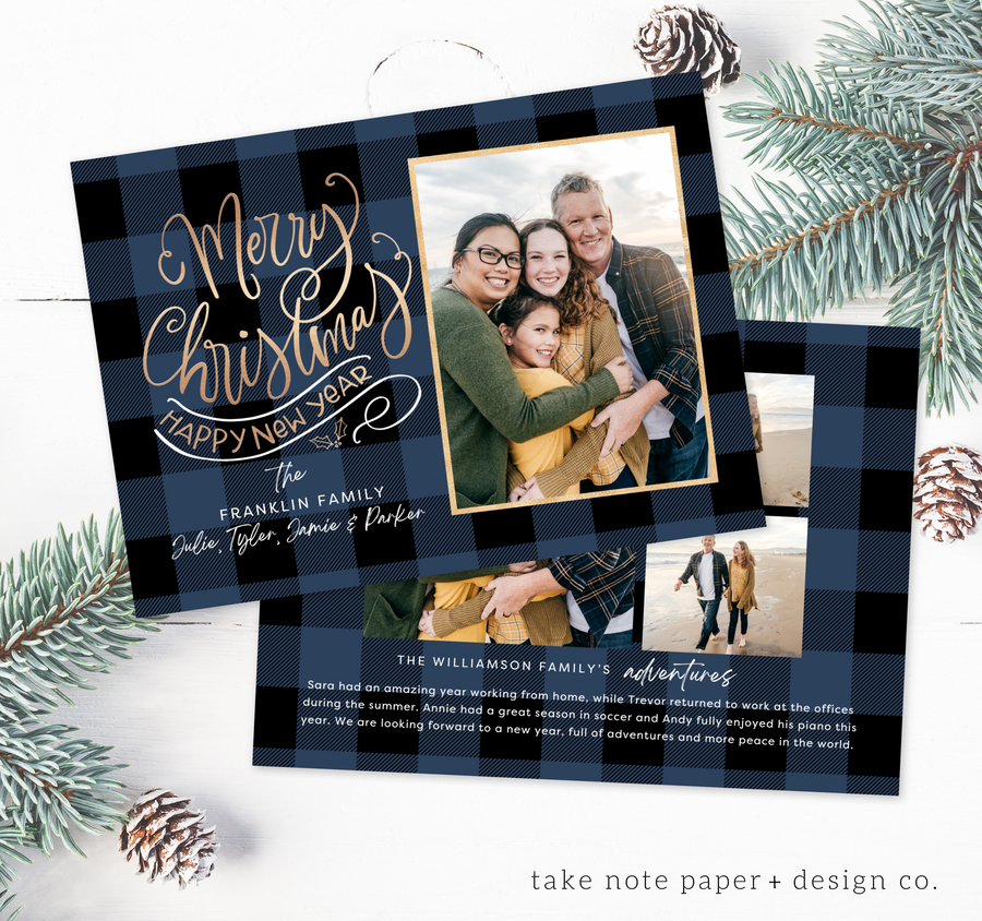 Script Delightful Greeting Christmas Card Template for Canva - TNPC135