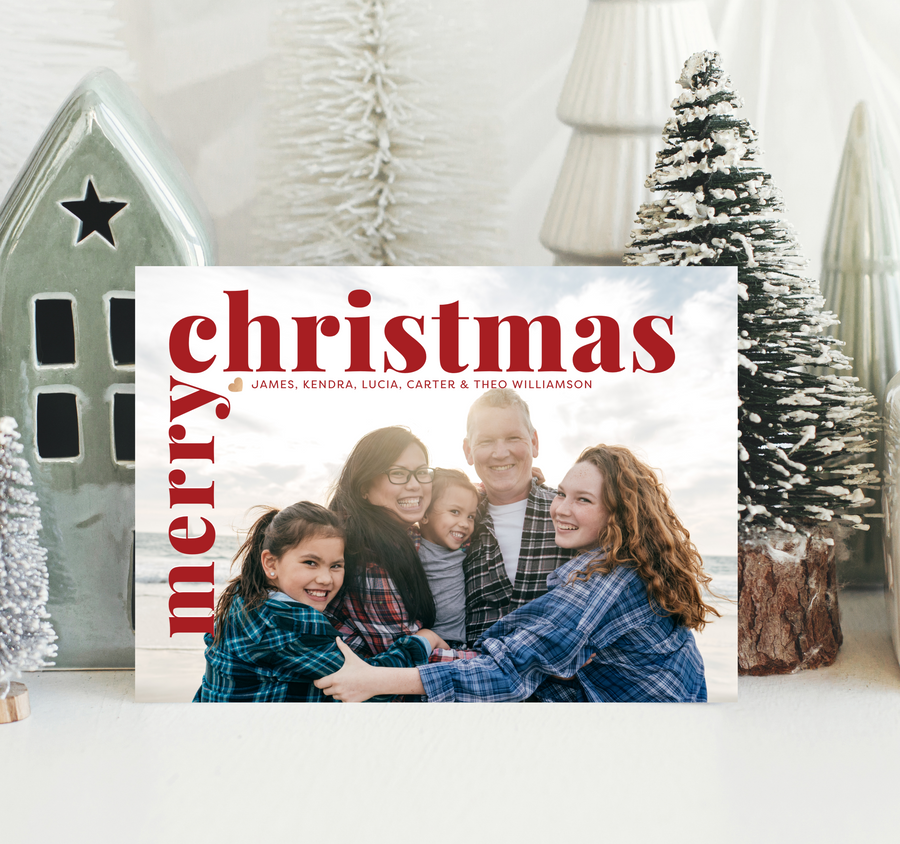 Modern Overlay Christmas Card Template for Canva - TNPC139