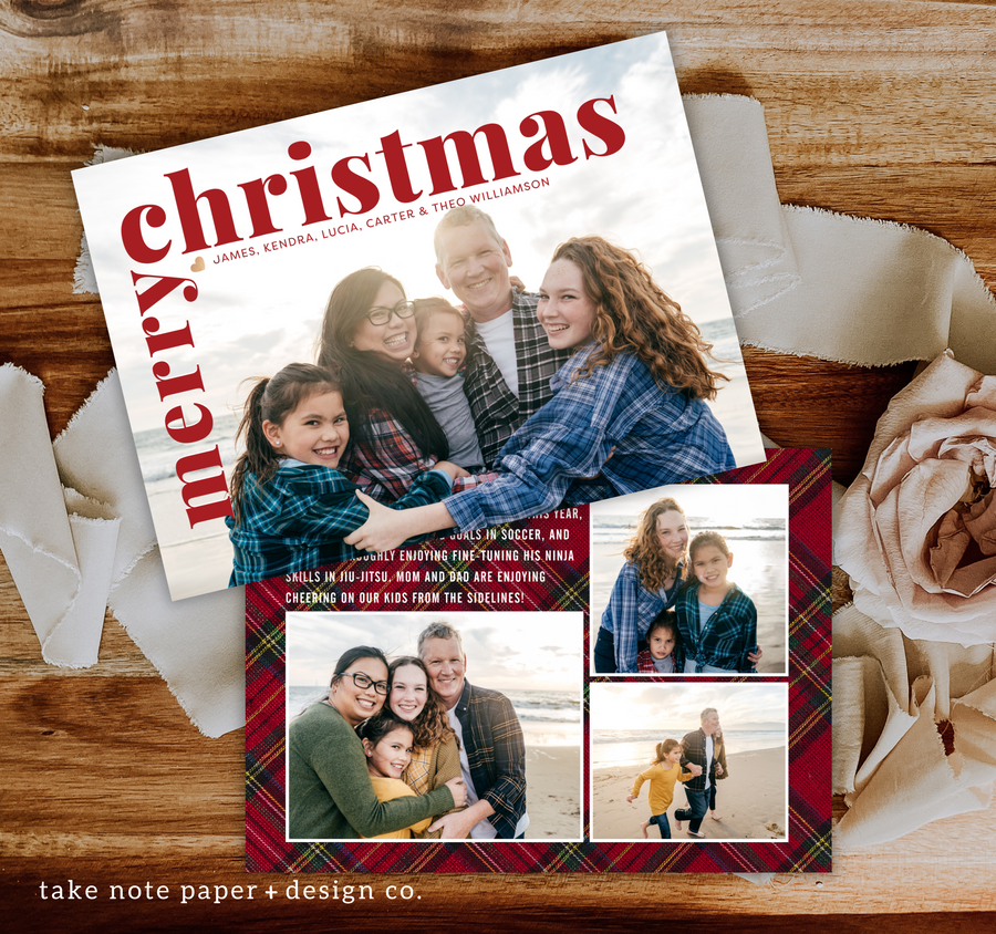 Modern Overlay Christmas Card Template for Canva - TNPC139