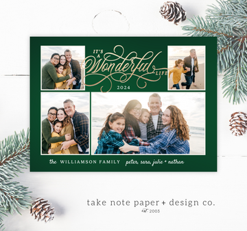 It's a Wonderful Life Christmas Card Template for Canva - TNPC141