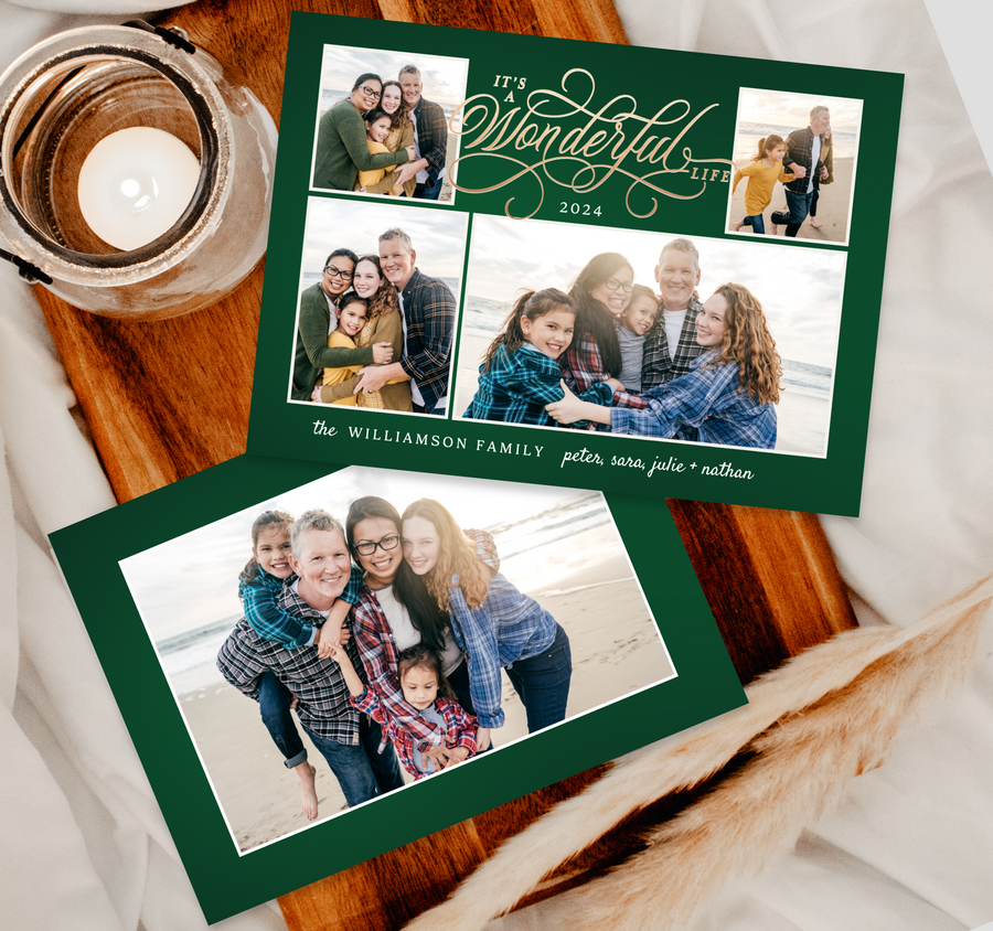 It's a Wonderful Life Christmas Card Template for Canva - TNPC141