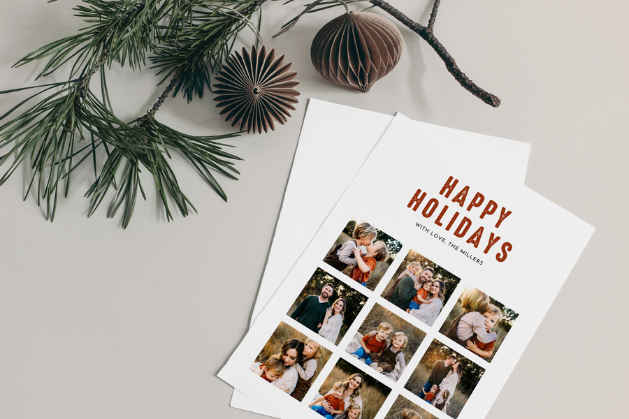 Collage Christmas Card Template for Canva - NG13