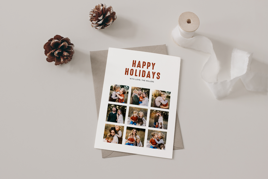 Collage Christmas Card Template for Canva - NG13