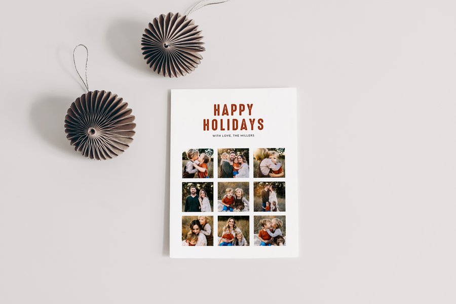 Collage Christmas Card Template for Canva - NG13