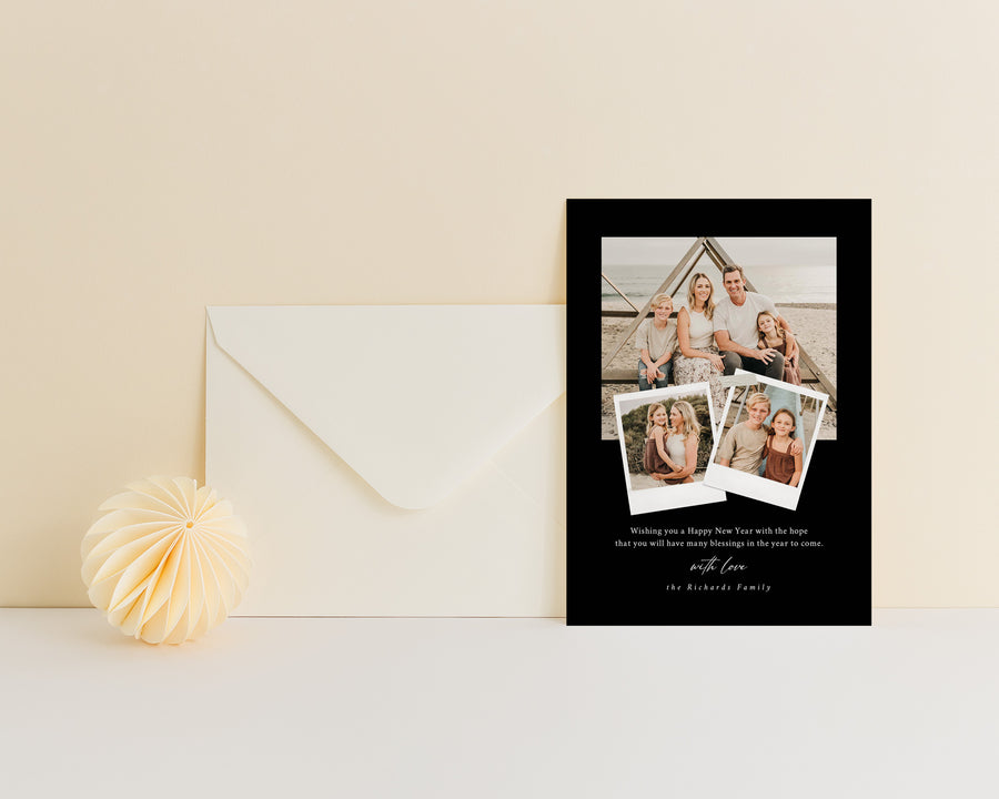 Gold foil Christmas Card Template, Printable Christmas Photo Card Canva Template, Photoshop Merry Christmas Photo Card,Holiday Card Template - CD472